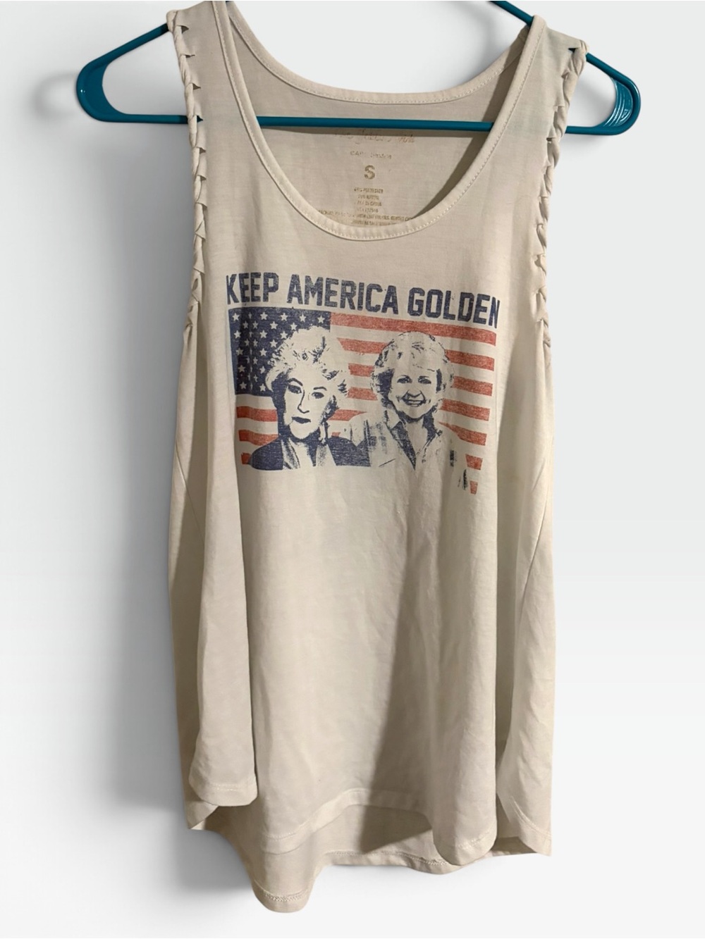 Golden Girls Keep America Golden Graphic Tank Top Size Small